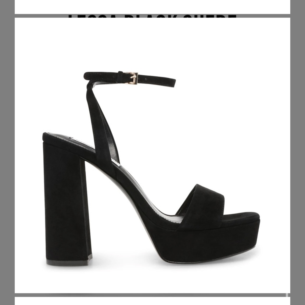 Leesa black suede heels from Steve Madden size 7
